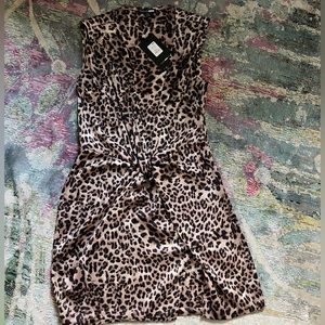 Leopard silk dress
